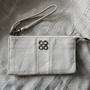 Coach White Leather Wristlet